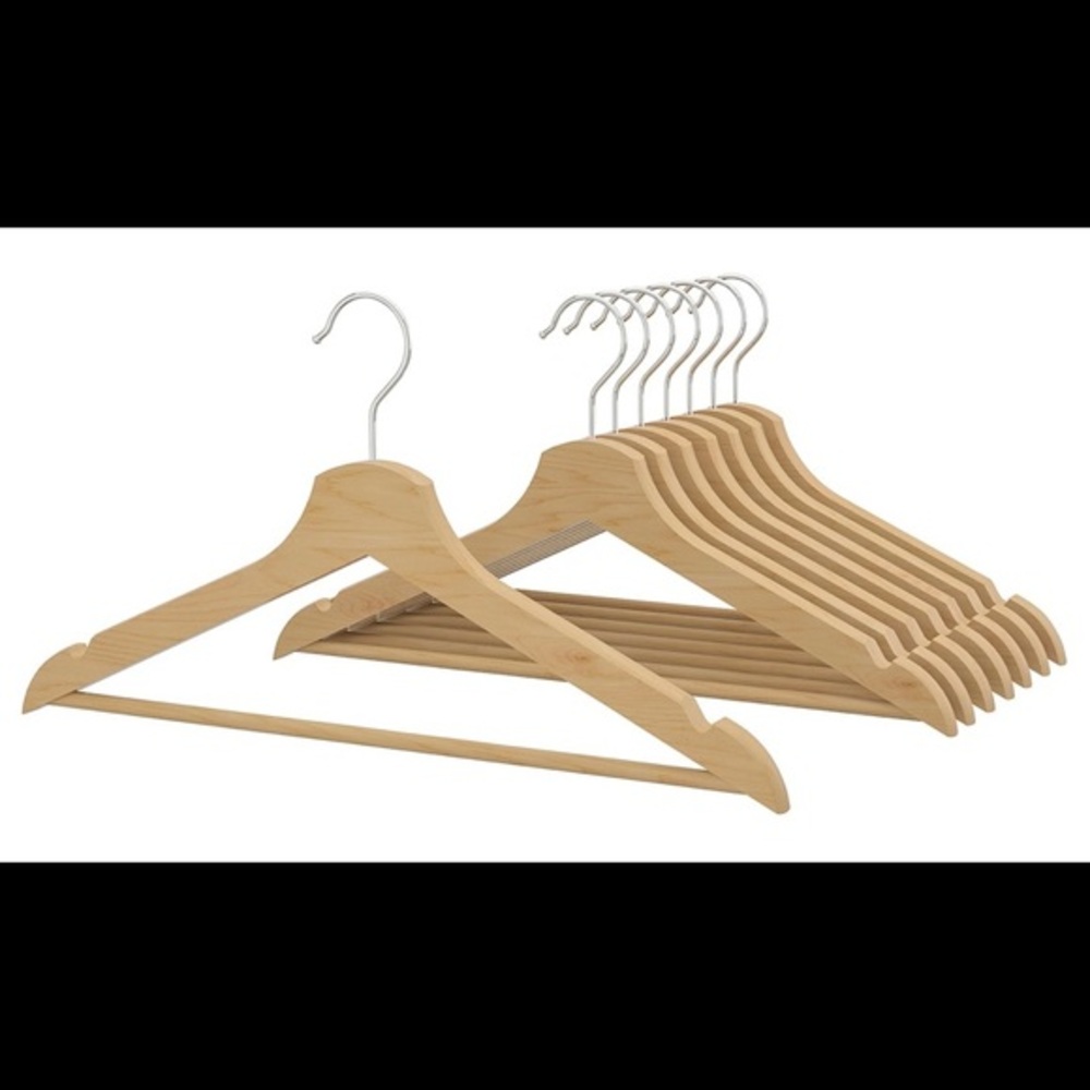 Set of 8 BUMERANG ikea Hanger natural closet clothes dress pants organizing